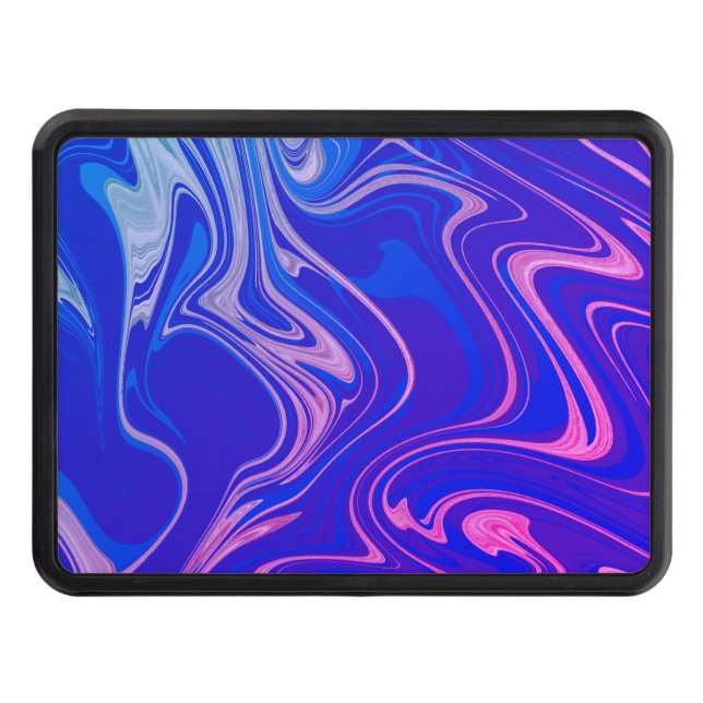 Blått Rosa Marble Dragkroksskydd (Framsidan)