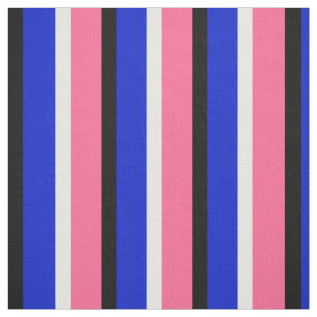 Blått Rosa Rand Textil (Provkarta)