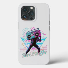 Blått Rosa Retro tillbaka till 80 s iPhone 13 Pro-