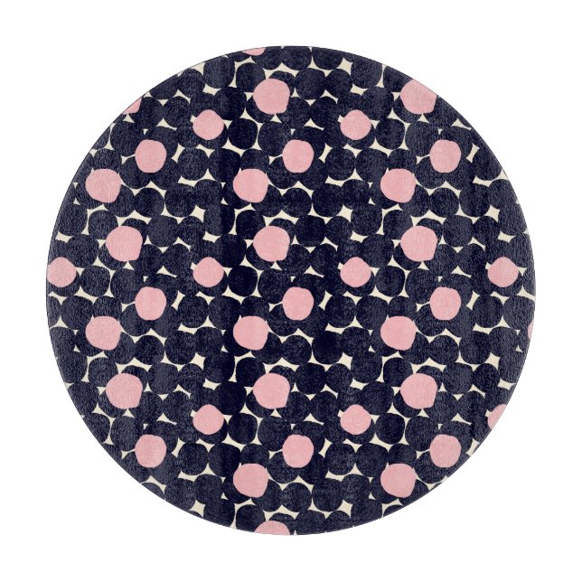 Blått & rosa stora pricker mönster (Framsidan)