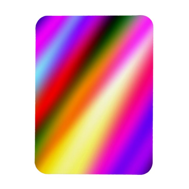 Blått rosa, vattenfärgsfärgad abstrakt, inkl. regn magnet (Vertikal)