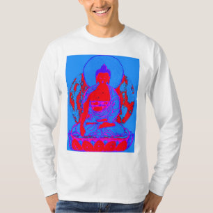 Blått- & rosaBuddha manar skjorta för utslagspla T-shirt