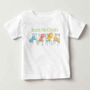 Blått, rosor, gult och brun björnlek t shirt