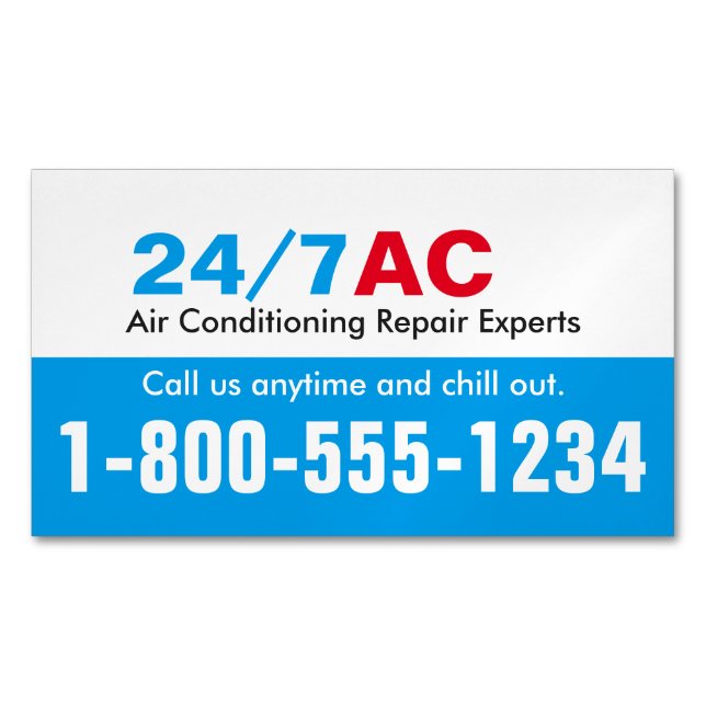 Blått & rött numrerar påminnelse visitkortmagnet (Framsida)