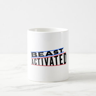Blått rött och svart Edgy Beast aktiverad Mugg