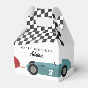 Blått Rött Tävling Fast Retro Tävla Cars Birthday Presentaskar