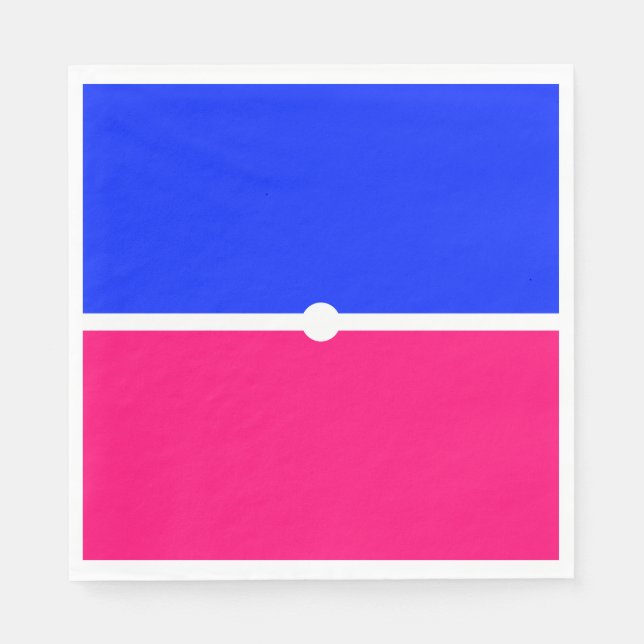 Blått Royal Bold Rosa Färg block Pappersservett (Framsidan)
