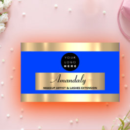 Blått Royal för Beautique Shop från guld Ram Visitkort