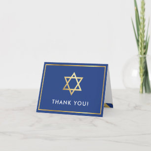 Blått royal i bat mitzvah guld-stjärnan i TACK, bl Tack Kort