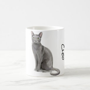 Blått ryskt Kattdjur Kaffemugg