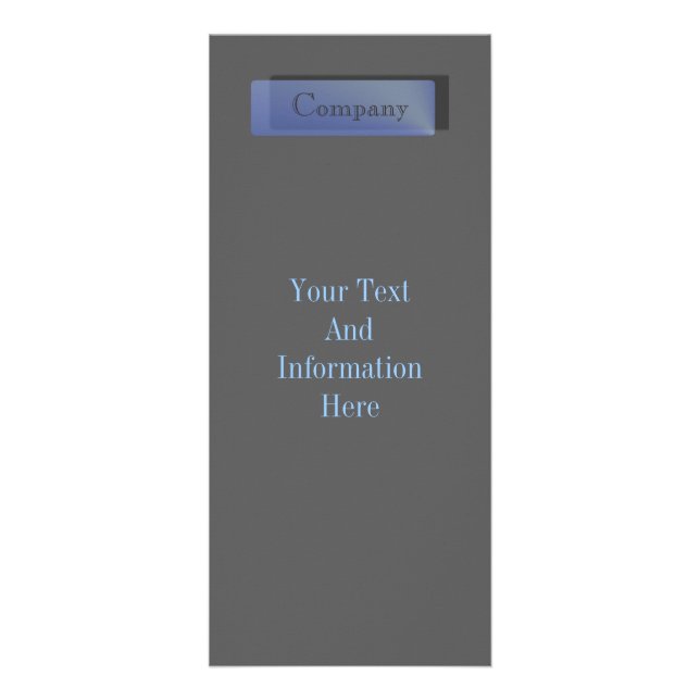 Blått safir-rackkort reklamkort (Framsidan)