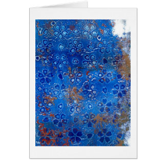 Blått Sakura Hälsningskort