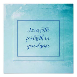 Blått sätt aldrig att Poster mindre glansigt Perfect Poster