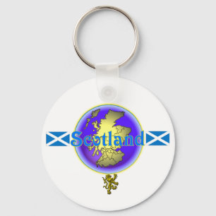 Blått Scotland. Nyckelring