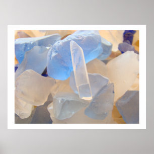 Blått SEAGLASS-fack - SEA GLAS-fack Poster