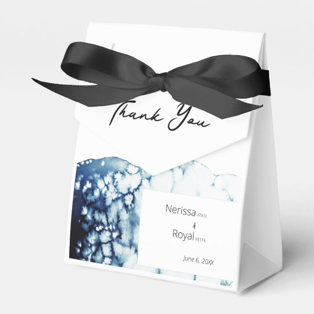 Blått sjöDestinationsbröllop Presentaskar (Framsidan Sidan)