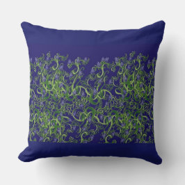 Blått Sjögräs-projektionsyta Kudde