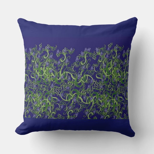 Blått Sjögräs-projektionsyta Kudde (Framsida)