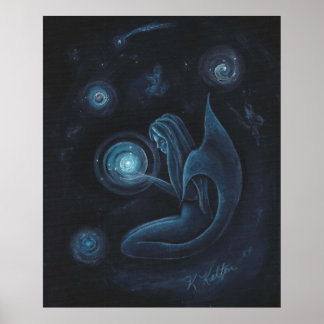 Blått Sjöjungfru, omvänt Poster