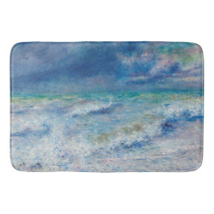 Blått Sjölandskap efter Renoir Impressionist Paint Badrumsmatta
