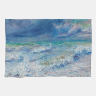 Blått Sjölandskap efter Renoir Impressionist Paint Kökshandduk