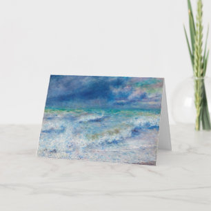 Blått Sjölandskap efter Renoir Impressionist Paint Kort