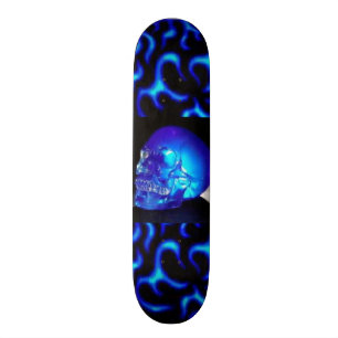 Blått-Skalle Skateboard Bräda 19,5 Cm