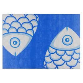 Blått skärbord för fiske av koi Carp-Abstrakt