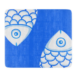 Blått skärbord för fiske av koi Carp-Abstrakt