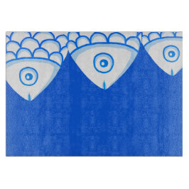 Blått skärbord för fiske av koi Carp-Abstrakt