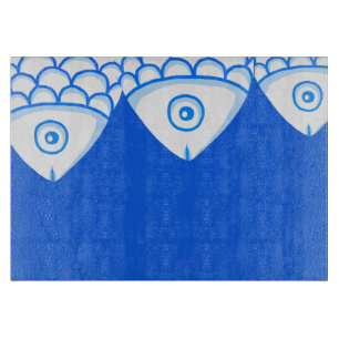 Blått skärbord för fiske av koi Carp-Abstrakt