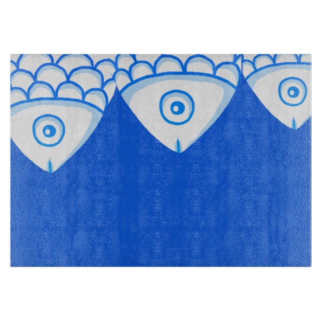 Blått skärbord för fiske av koi Carp-Abstrakt (Framsidan)