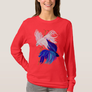 Blått skjorta för fisk för stridighet för n-"  t-shirt
