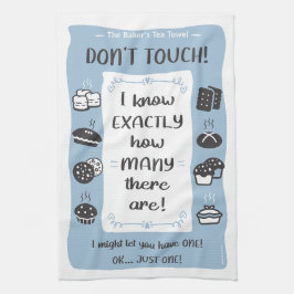 Blått skrynklingsverk kökshandduk