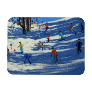 Blått skuggar Morzine Magnet
