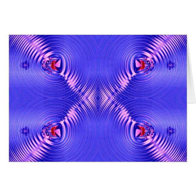 Blått skvalpar hälsningskort (Framsidan Horizontal)