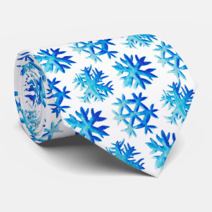 Blått Snöflingor Winter Watercolor Art Slips