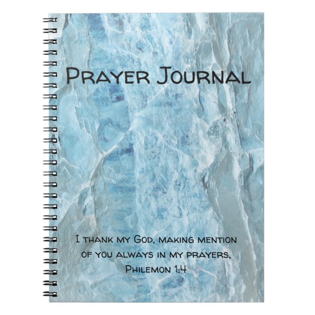 Blått Solid Sten Abstrakt Prayer Journal-bärbar da Anteckningsbok (Framsidan)