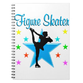 BLÅTT SOM ÅKER SKRIDSKOR STJÄRNAN ANTECKNINGSBOK