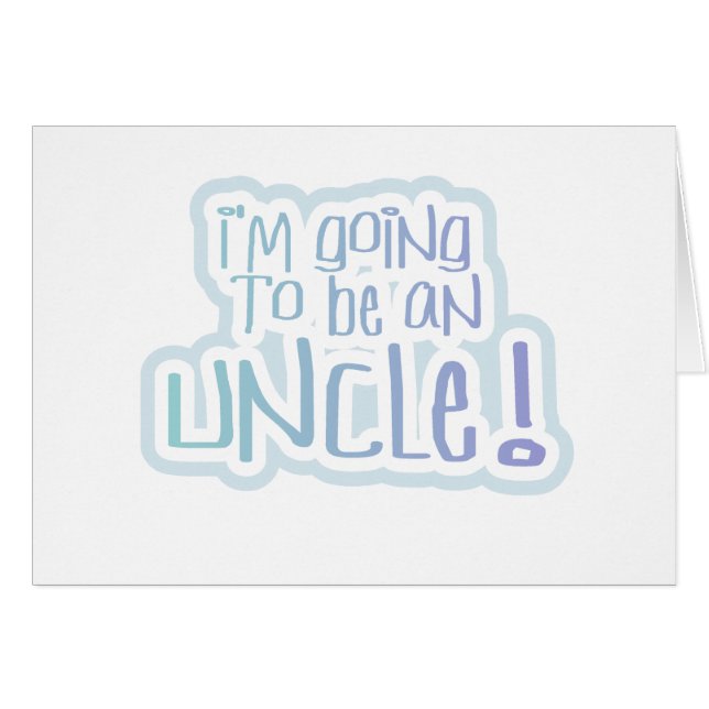 Blått som går att vara en Uncle Hälsningskort (Framsidan Horizontal)