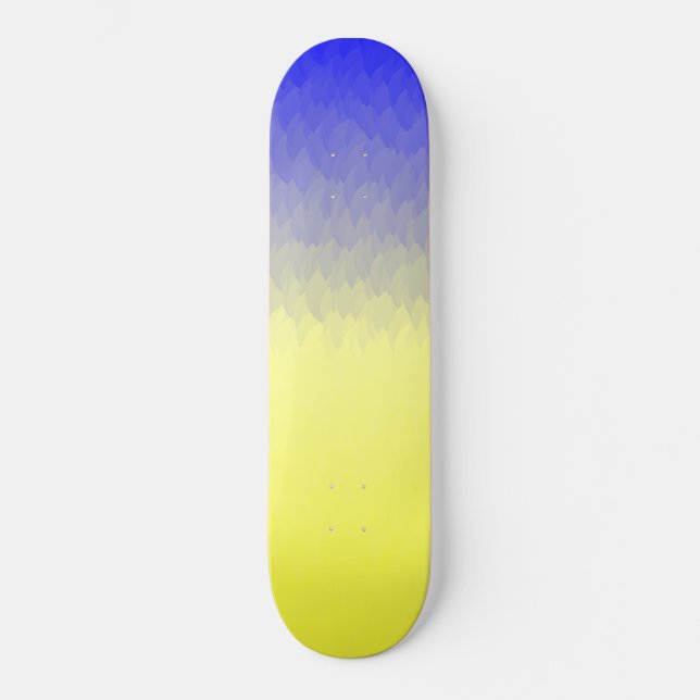 Blått som gulnar Ombre, flammar Skateboarddäcket Mini Skateboard Bräda 18,5 Cm (Framsida)