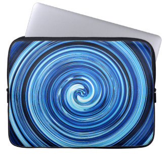 Blått som Twirling virvla runt det abstrakt Laptop Sleeve
