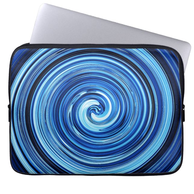Blått som Twirling virvla runt det abstrakt Laptop Sleeve (Framsidan)