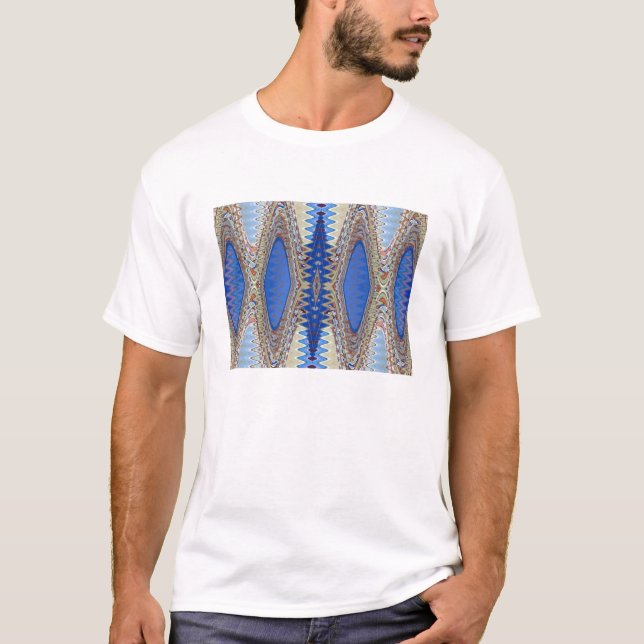 Blått som upprepar tshirten t-shirt (Framsida)