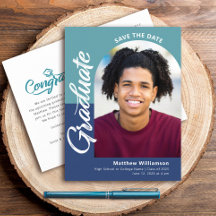 Blått Spara-Studenten-foto-fet påfyllnadsskript