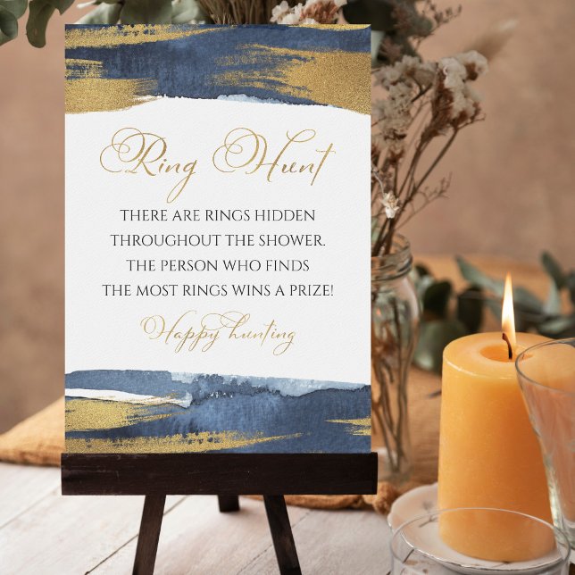 Blått spelkort för ring Hunt-Abstrakt, Möhippa Inbjudningar (Skapare uppladdad)