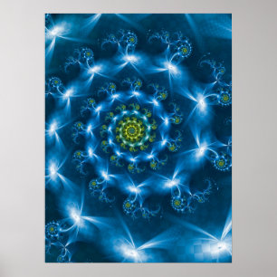 Blått Spiral Poster