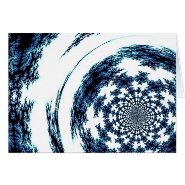 Blått spun-tråd OBS kort (Framsidan Horizontal)