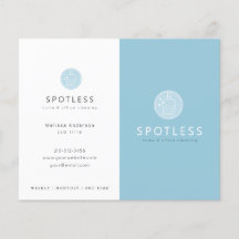 Blått Städning servicebipacksedel för modern Logot