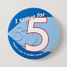 Blått - sträva för 5 knäppas knapp